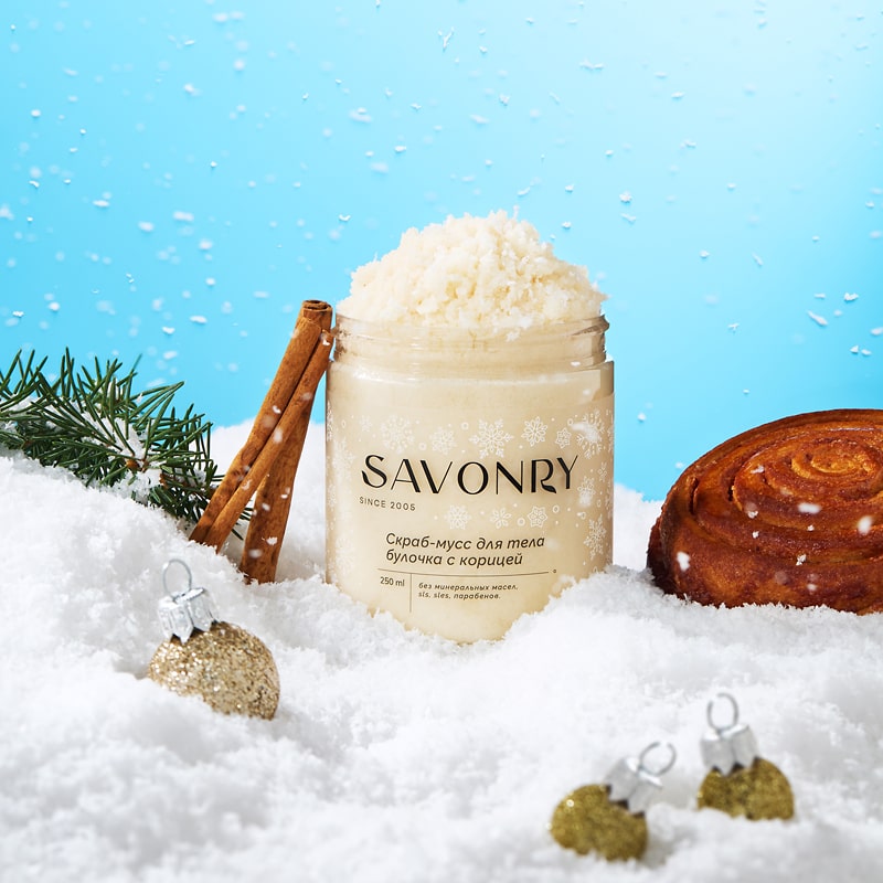 Скраб-мусс Булочка с корицей, 250мл 