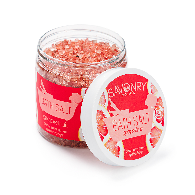 Соль для ванны (600гр) банка  Grapefruit (грейпфрут)
